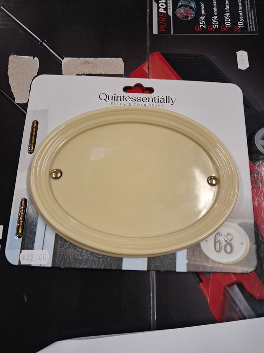 MEDIUM IVORY EFFECT OVAL PLAQUE
