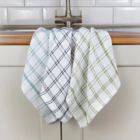 COTTON DISH CLOTH BASKET WEAVE SKY