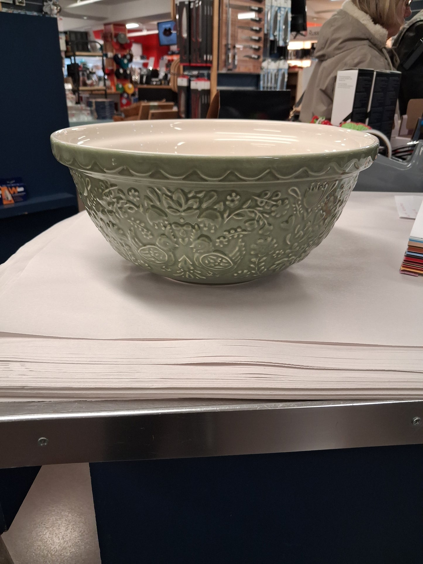HOME TO ROOST S12 GREEN MIXING BOWL 29CM