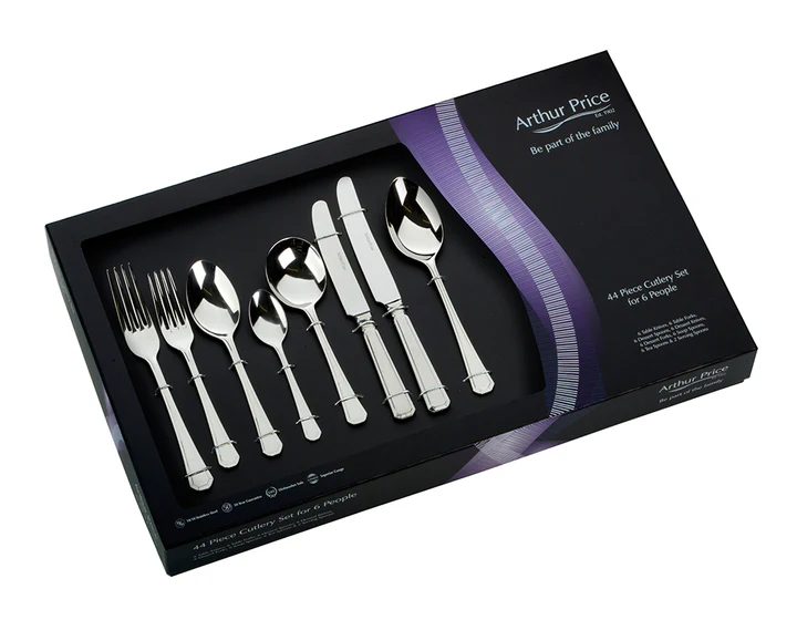 ARTHUR PRICE GRECIAN 44 PIECE CUTLERY SET