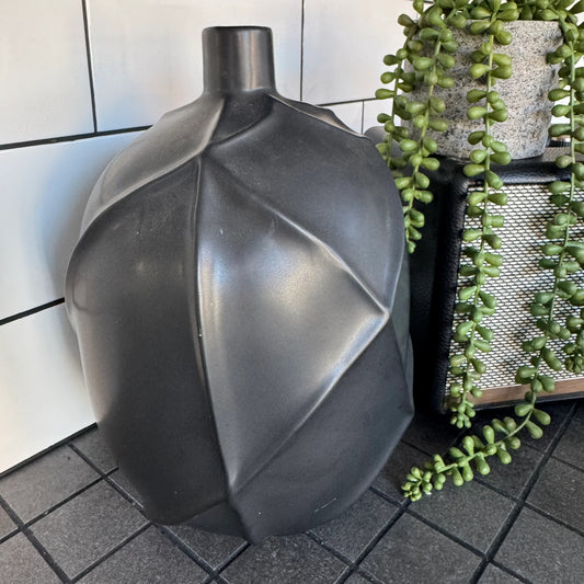 LIGHT & LIVING VASE DECO 19*27CM VENTANO CERAMICS MATT BLACK