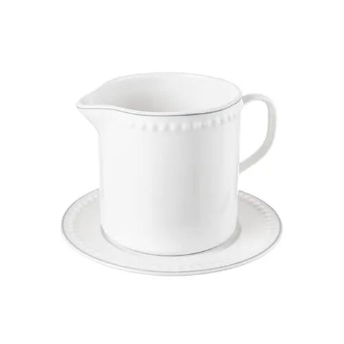 MARY BERRY SIGNATURE WHITE GRAVY BOAT AND SAUCER