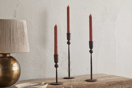 NKUKU MAWINDI CANDLE HOLDER RUST