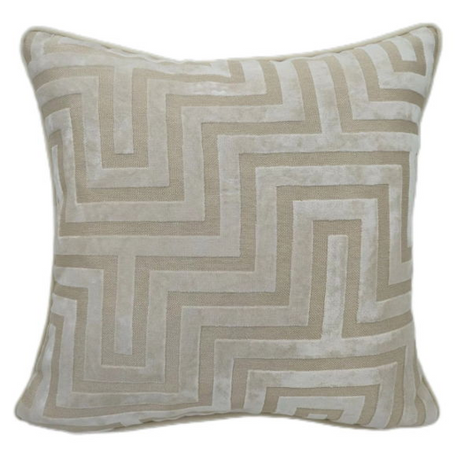 MALINI MAZE CUT VELVET IVORY