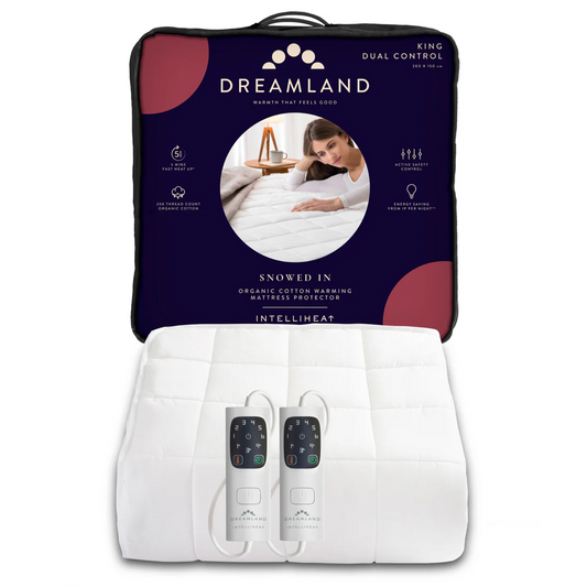 COTTON WARMING MATTRESS PROTECTOR KING SIZE WITH DUAL CONTROLLERS