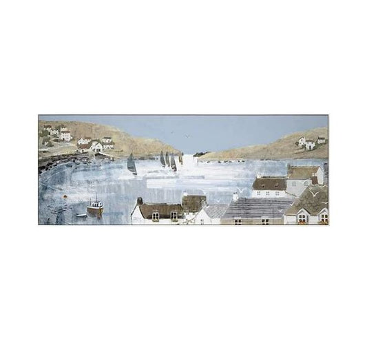 BLUE BAY VIEW FRAMED CANVAS