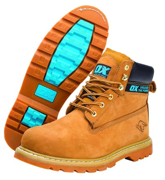 OX TOOLS HONEY NUBUCK SAFETY BOOTS