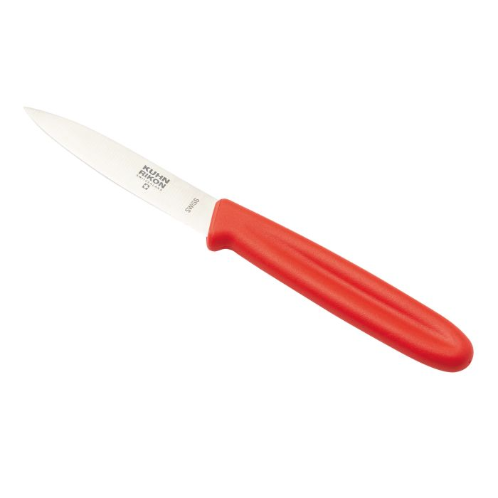 SWISS PARING KNIFE SERRATED 9CM RED