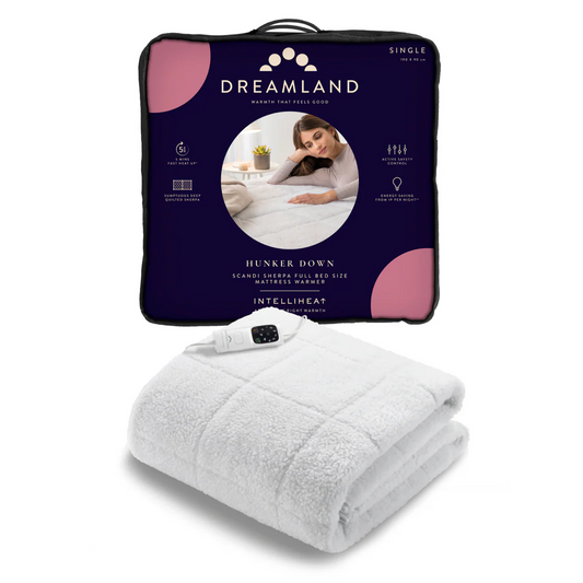 DREAMLAND HUNKER DOWN SHERPA BLANKET-SINGLE