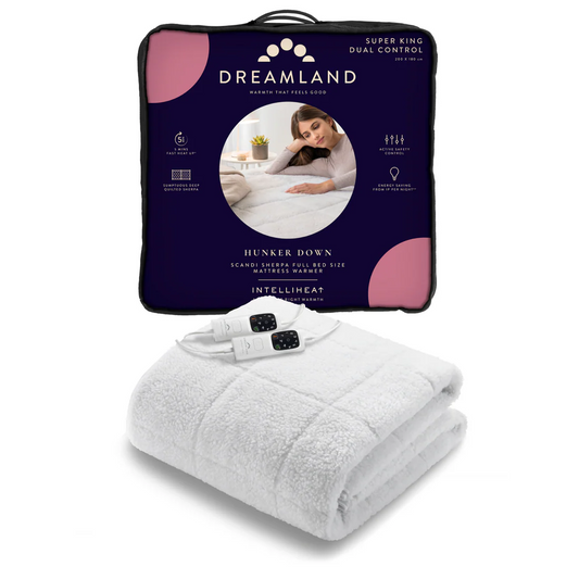 DREAMLAND SCANDI SHERPA UNDERBLANKET-SUPERKING DUAL CONTROL