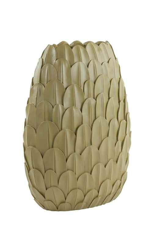 LIGHT & LIVING VASE DECO 37*23*50CM FEDER LIGHT OLIVE GREEN
