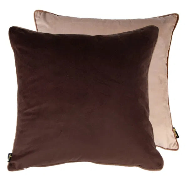 PAUL MONEYPENNY TWO CHOC AND TAUPE CUSHION