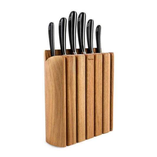 SIGNATURE BOOK OAK KNIFE BLOCK SET 7P