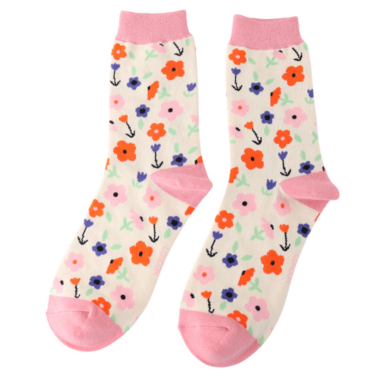 LITTLE FLOWERS CREAM SOCKS