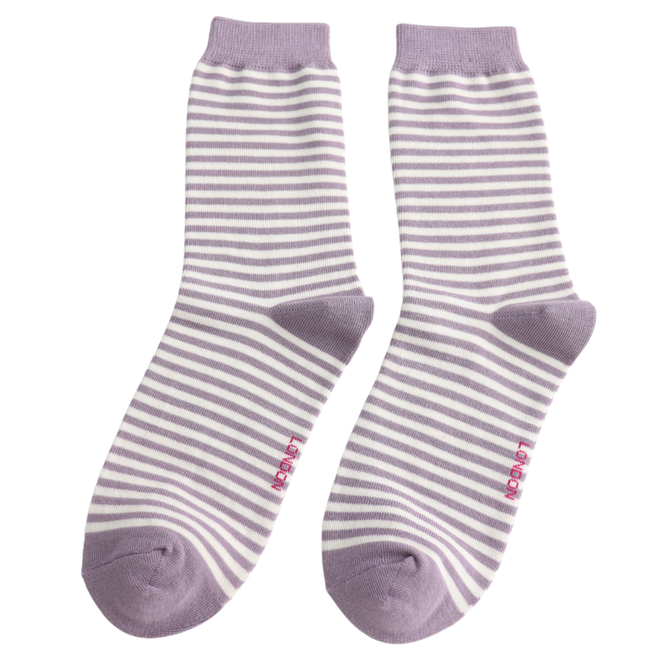 SIMPLE STRIPES SOCKS LAVENDER