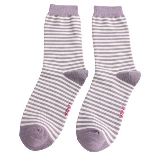 SIMPLE STRIPES SOCKS LAVENDER