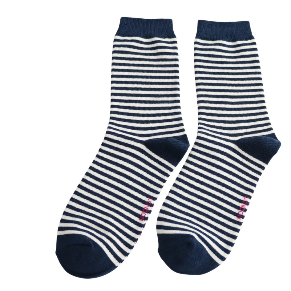 SIMPLE STRIPES SOCKS NAVY