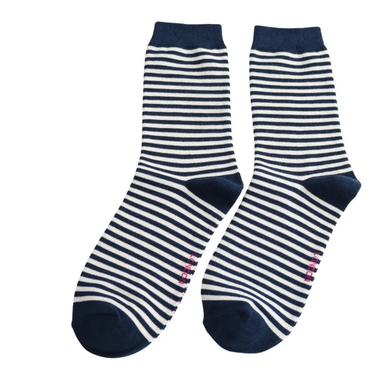 SIMPLE STRIPES SOCKS NAVY