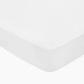BEDECK FINE LINEN 300TC SUPERKING WHITE FITTED SHEETS