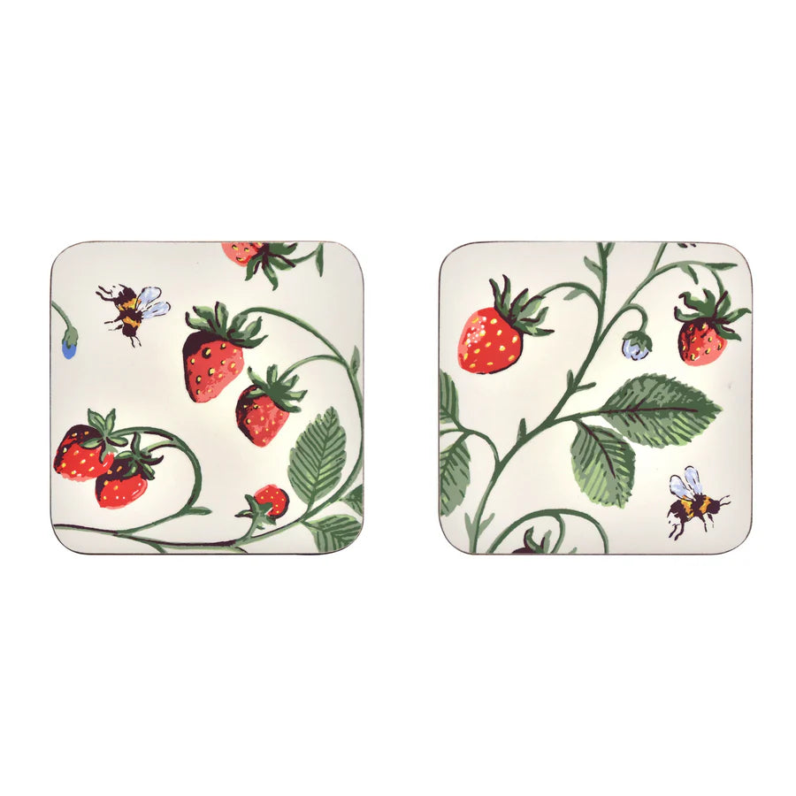 STRAWBERRY PATCH COASTER 4PK