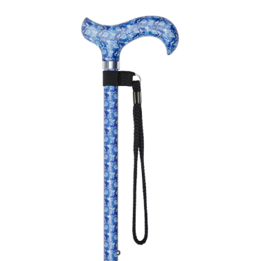 BLUE FLORAL W/STICK