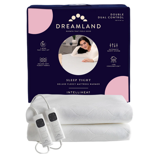DREAMLAND SLEEP TIGHT UNDERBLANKET-DOUBLE WITH DUAL CONTROL