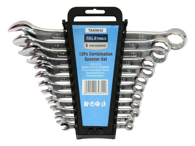 12 PIECE SPANNER SET