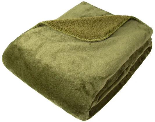 SOFTEST FLEECE THROW OLIVE 150*200