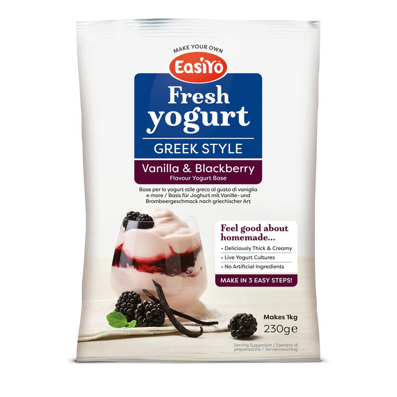 EASIYO GREEK STYLE VANILLA AND BLACKBERRY