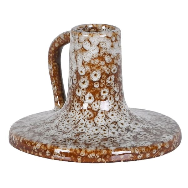SLIP GLAZE CANDLE HOLDER