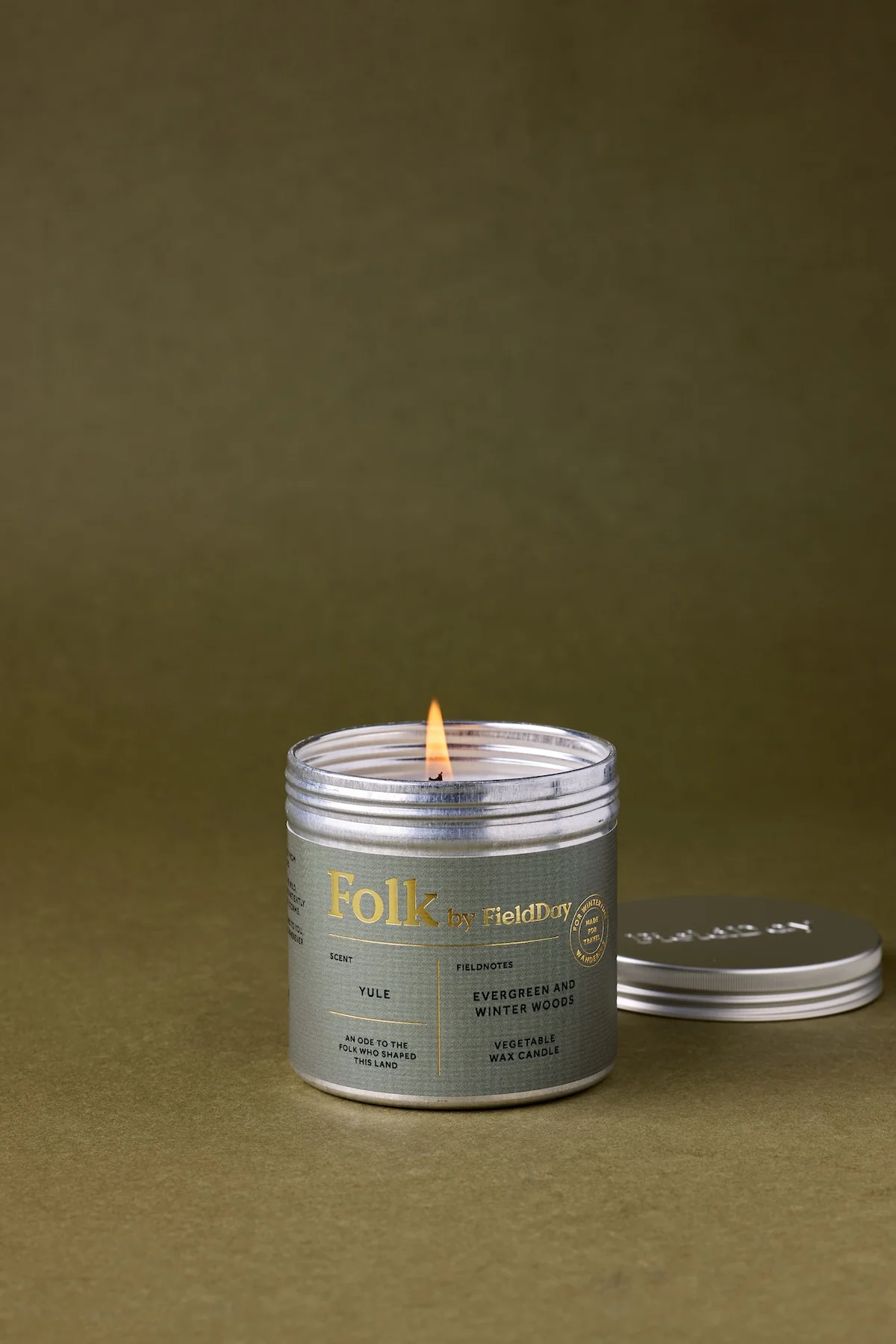 FIELD DAY YULE CANDLE TIN