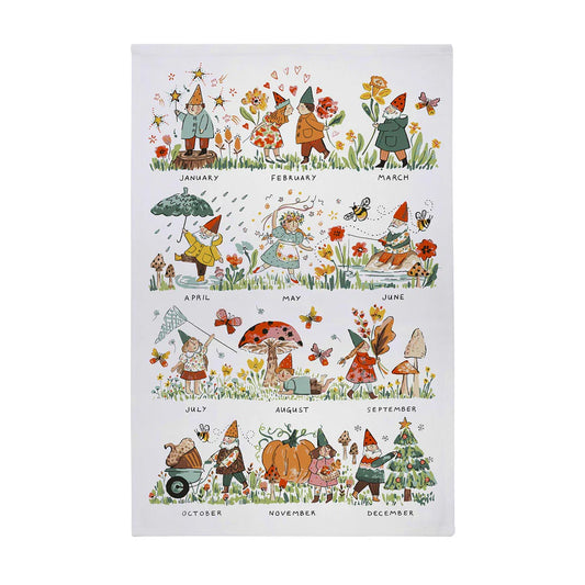 GNOME FOR THE HOLIDAYS COTTON TEA TOWEL