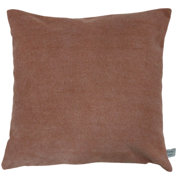 FERVOR + HUE CUSHION SOLARA TERRACOTTA PLAIN