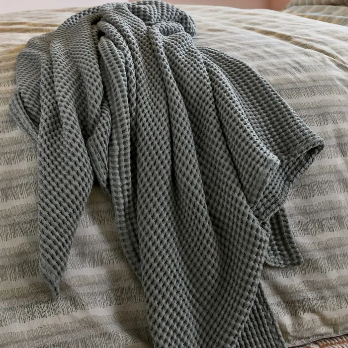 ABIGAIL AHERN x MURMUR TESS WAFFLE CHARCOAL THROW