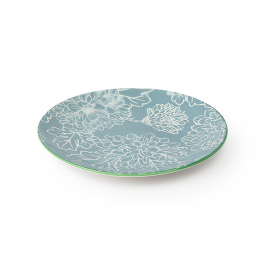 MK GREY FLORAL SMALL PLATE 18CM