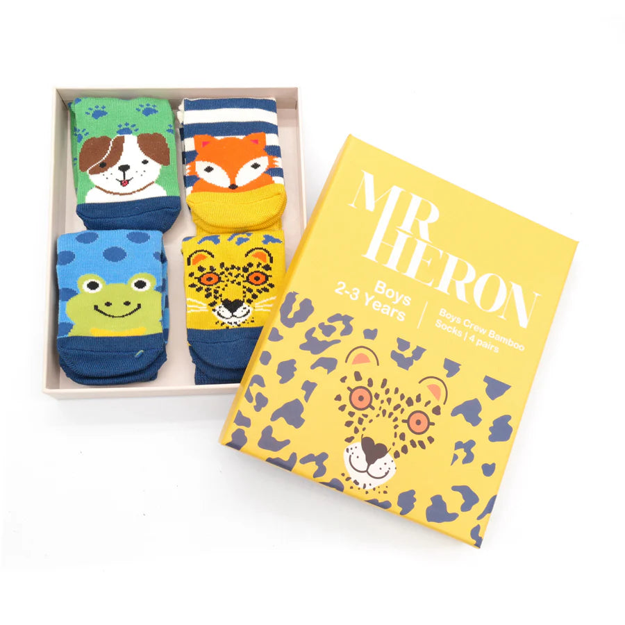 BOYS 2-3 YEARS ANIMAL SOCKS BOX