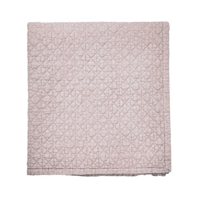BEDECK OF BELFAST STONEWASHED COTTON THROW-PINK