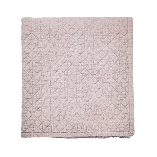 BEDECK OF BELFAST STONEWASHED COTTON THROW-PINK