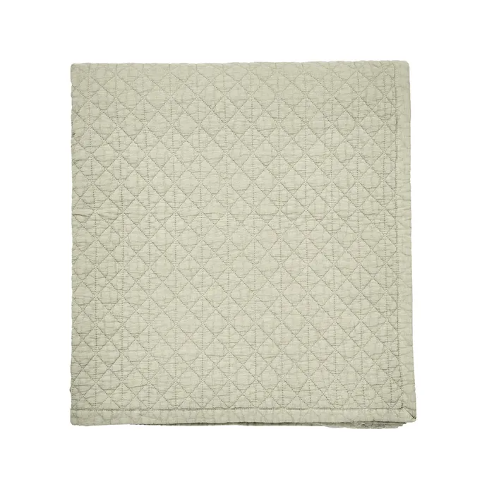 BEDECK OF BELFAST STONEWASHED COTTON THROW-SAGE GREEN