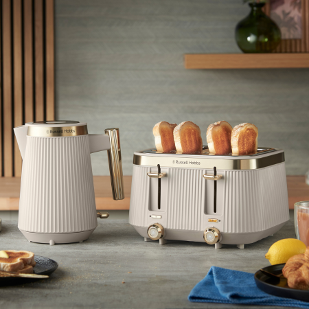 RUSSELL HOBBS BRONTE  4 SLICE TOASTER-STONE