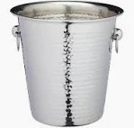 HAMMERED STAINLESS STEEL CHAMPAGNE BUCKET