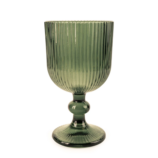 WHITE WINE GLASSES-GREEN TINT