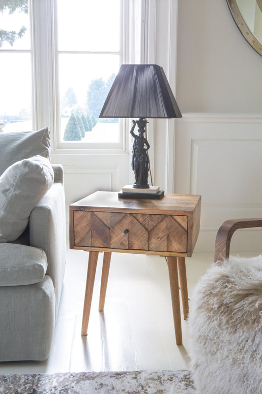 CHEVRON SIDE TABLE