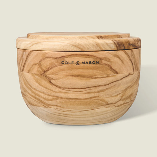 PORTOBELLO OLIVE WOOD SALT POT