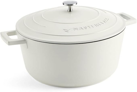 MASTERCLASS CAST ALUMINIUM CASSEROLE DISH 5L CREAM