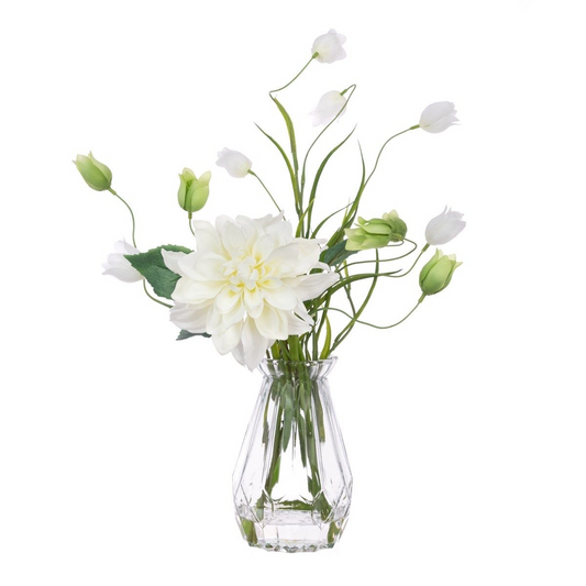 DAHLIA & FRITILLARIA IN VASE