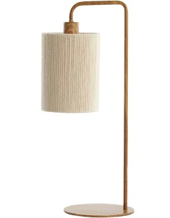 DONIO WOOD PRINT NATURAL+ROPE CREAM TABLE LAMP