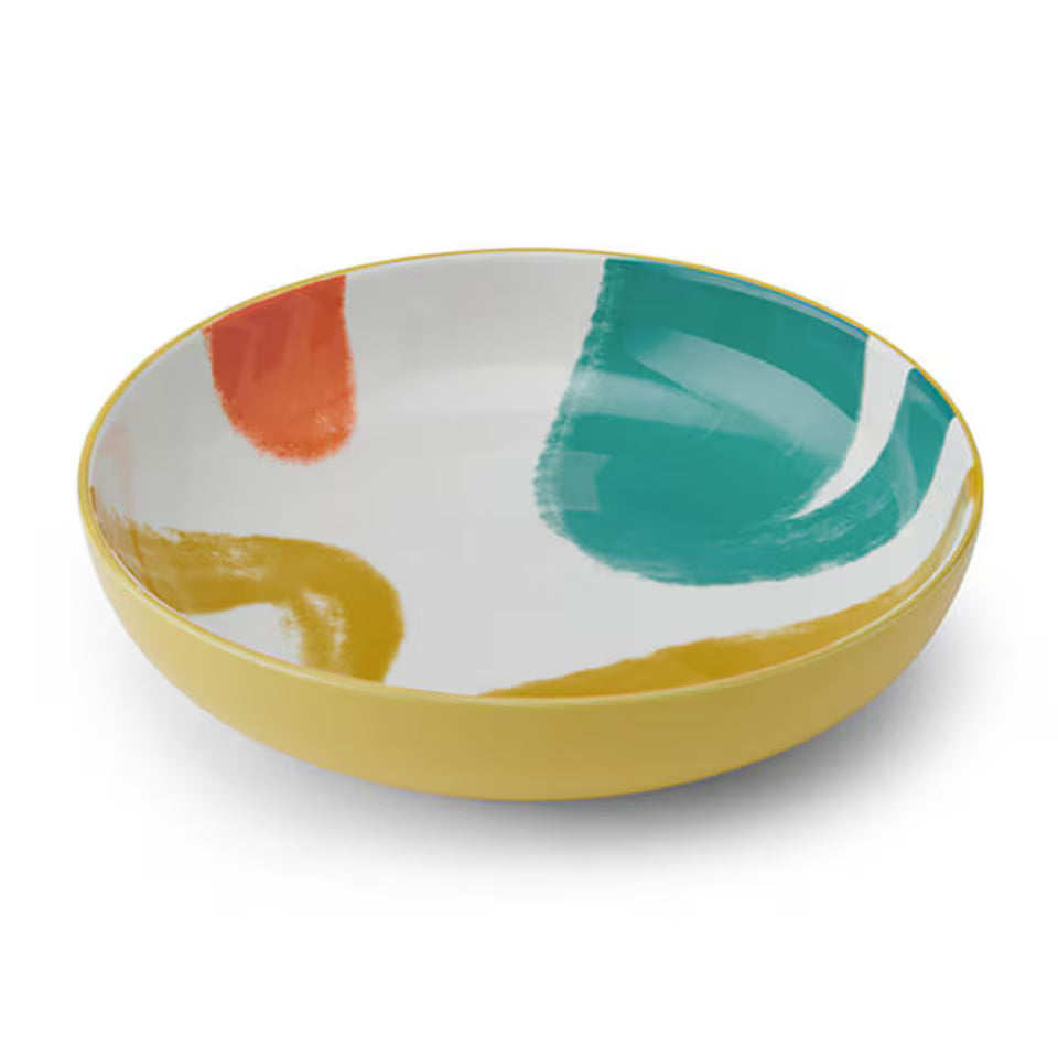 MK COUPE BOWL 21CM YELLOW ABSTRACT