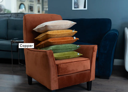 FERVOR + HUE CUSHION VELVET PLAIN COPPER 50x50CM