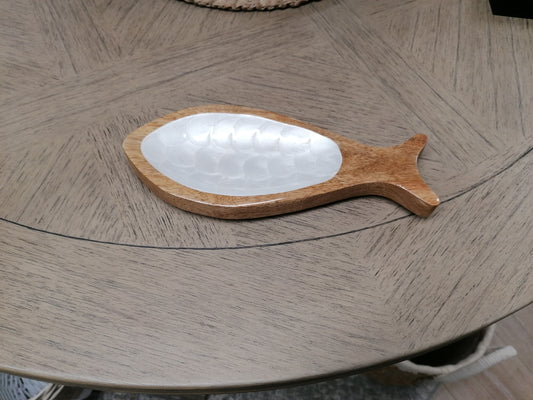 SMALL WOODEN FISH TRAY